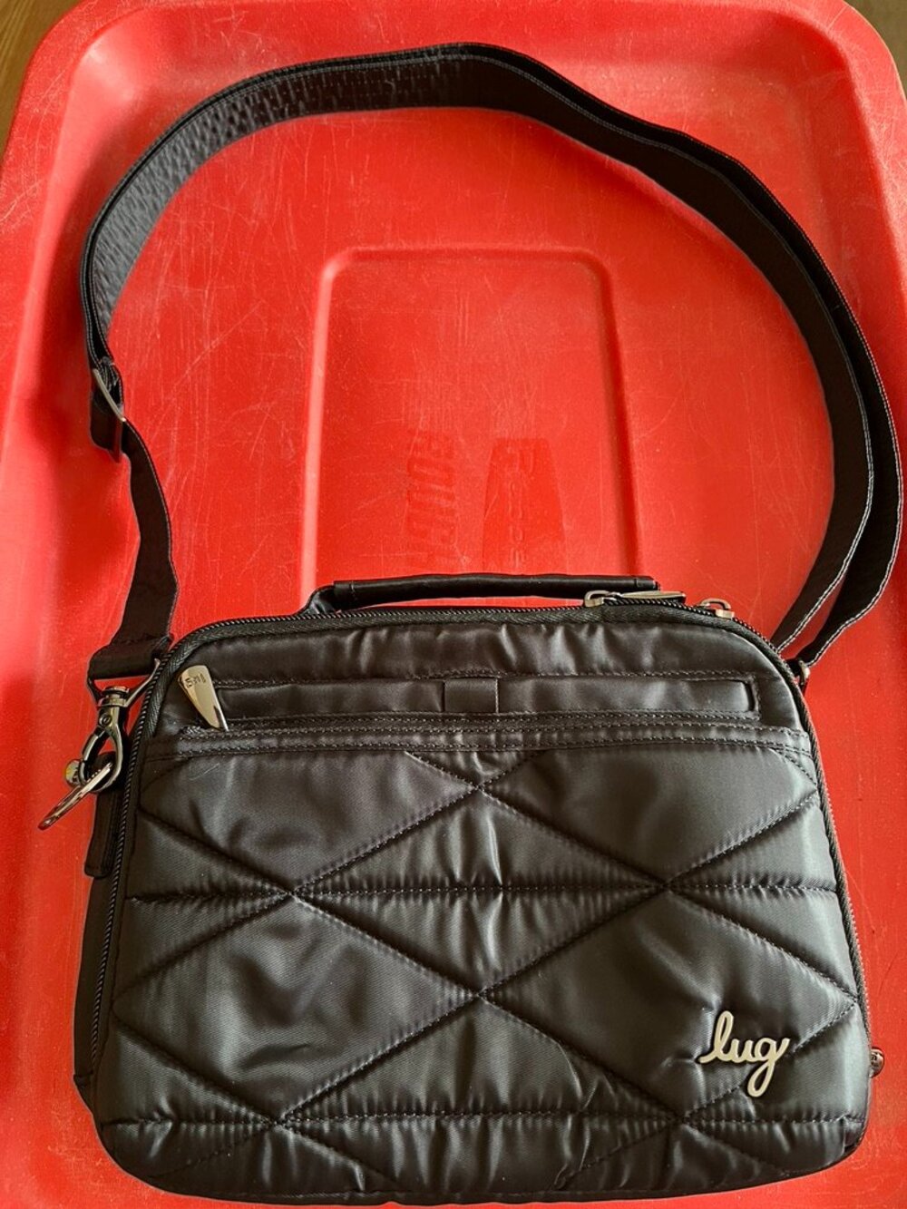LUG black Roundabout purse like new